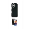 MARSİLYAN™- iPhone 16 Kılıf Kozmos Klasik Prime - Siyah 3D Antistatik Mat Seramik Nano Ekran Koruyucu