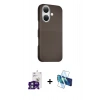 MARSİLYAN™- iPhone 16 Kılıf Kozmos Klasik Prime - Siyah 3D Antistatik Seramik Nano Ekran Koruyucu + Bilvis Titan Kamera Lens - YL