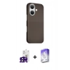 MARSİLYAN™- iPhone 16 Kılıf Kozmos Klasik Prime - Siyah Bilvis 5in1 3D Magic Cam Ekran Koruyucu + Bilvis Titan Kamera Lens - SH