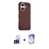 MARSİLYAN™- iPhone 16 Kılıf Kozmos Klasik Prime - Siyah Bilvis 5in1 3D Magic Cam Ekran Koruyucu + Bilvis Titan Kamera Lens - SH