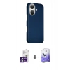 MARSİLYAN™- iPhone 16 Kılıf Kozmos Klasik Prime - Siyah Bilvis 5in1 5D Magic Hayalet Cam Ekran Koruyucu + Bilvis Titan Kamera Lens - YL