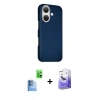 MARSİLYAN™- iPhone 16 Kılıf Kozmos Klasik Prime - Siyah Bilvis 5in1 5D Magic Hayalet Cam Ekran Koruyucu + Raze Metal Kamera Lens - LT