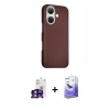 MARSİLYAN™- iPhone 16 Kılıf Kozmos Klasik Prime - Siyah Bilvis 5in1 5D Magic Hayalet Cam Ekran Koruyucu + Bilvis Titan Kamera Lens - YL