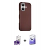 MARSİLYAN™- iPhone 16 Kılıf Kozmos Klasik Prime - Siyah Bilvis 5in1 5D Magic Hayalet Cam Ekran Koruyucu + Bilvis Titan Kamera Lens - GS