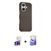 MARSİLYAN™- iPhone 16 Kılıf Kozmos Klasik Prime - Siyah Bilvis 5in1 5D Magic Hayalet Cam Ekran Koruyucu + Bilvis Titan Kamera Lens - GS