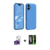 MARSİLYAN™- iPhone 16 Kılıf Kozmos Yansıma Özel Seri - Şeffaf 360 Full Body Arka Koruyucu + Pembe Bilvis Titan Kamera Lens