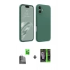 MARSİLYAN™- iPhone 16 Kılıf Kozmos Yansıma Özel Seri - Şeffaf 360 Full Body Arka Koruyucu + Raze Metal Kamera Lens - SH