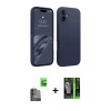 MARSİLYAN™- iPhone 16 Kılıf Kozmos Yansıma Özel Seri - Şeffaf 360 Full Body Arka Koruyucu + Raze Metal Kamera Lens - SH