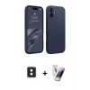 MARSİLYAN™- iPhone 16 Kılıf Kozmos Yansıma Özel Seri - Şeffaf Pasifik Cam Ekran Koruyucu + PVD Metal Kamera Lens - YL