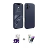MARSİLYAN™- iPhone 16 Kılıf Kozmos Yansıma Özel Seri - Şeffaf Pasifik Cam Ekran Koruyucu + Siyah Bilvis Titan Kamera Lens