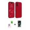 MARSİLYAN™- iPhone 16 Kılıf Kozmos Yansıma Özel Seri - Siyah 360 Mat Full Body Arka Koruyucu + Raze Metal Kamera Lens - PE