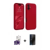 MARSİLYAN™- iPhone 16 Kılıf Kozmos Yansıma Özel Seri - Siyah 3D Antistatik Hayalet Cam Ekran Koruyucu + Bilvis Titan Kamera Lens - YL