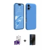 MARSİLYAN™- iPhone 16 Kılıf Kozmos Yansıma Özel Seri - Siyah 3D Antistatik Hayalet Cam Ekran Koruyucu + Bilvis Titan Kamera Lens - GS