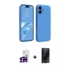 MARSİLYAN™- iPhone 16 Kılıf Kozmos Yansıma Özel Seri - Siyah 3D Antistatik Hayalet Cam Ekran Koruyucu + Bilvis Titan Kamera Lens - PE