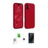 MARSİLYAN™- iPhone 16 Kılıf Kozmos Yansıma Özel Seri - Siyah 3D Antistatik Hayalet Cam Ekran Koruyucu + Raze Metal Kamera Lens - BZ