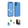 MARSİLYAN™- iPhone 16 Kılıf Kozmos Yansıma Özel Seri - Siyah 3D Antistatik Mat Seramik Nano Ekran Koruyucu + Raze Metal Kamera Lens - LT