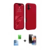 MARSİLYAN™- iPhone 16 Kılıf Kozmos Yansıma Özel Seri - Siyah 3D Antistatik Mat Seramik Nano Ekran Koruyucu + Raze Metal Kamera Lens - LT