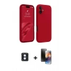 MARSİLYAN™- iPhone 16 Kılıf Kozmos Yansıma Özel Seri - Siyah 3D Antistatik Mat Seramik Nano Ekran Koruyucu + PVD Metal Kamera Lens - MI