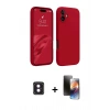 MARSİLYAN™- iPhone 16 Kılıf Kozmos Yansıma Özel Seri - Siyah 3D Antistatik Mat Seramik Nano Ekran Koruyucu + PVD Metal Kamera Lens - PE