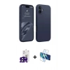 MARSİLYAN™- iPhone 16 Kılıf Kozmos Yansıma Özel Seri - Siyah 3D Antistatik Seramik Nano Ekran Koruyucu + Bilvis Titan Kamera Lens - SH