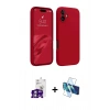 MARSİLYAN™- iPhone 16 Kılıf Kozmos Yansıma Özel Seri - Siyah 3D Antistatik Seramik Nano Ekran Koruyucu + Gümüş Bilvis Titan Kamera Lens