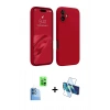 MARSİLYAN™- iPhone 16 Kılıf Kozmos Yansıma Özel Seri - Siyah 3D Antistatik Seramik Nano Ekran Koruyucu + Lacivert Raze Metal Kamera Lens