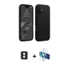 MARSİLYAN™- iPhone 16 Kılıf Kozmos Yansıma Özel Seri - Siyah 3D Antistatik Seramik Nano Ekran Koruyucu + PVD Metal Kamera Lens - MI
