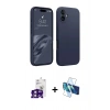 MARSİLYAN™- iPhone 16 Kılıf Kozmos Yansıma Özel Seri - Siyah 3D Antistatik Seramik Nano Ekran Koruyucu + Bilvis Titan Kamera Lens - PE