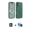 MARSİLYAN™- iPhone 16 Kılıf Kozmos Yansıma Özel Seri - Siyah 3D Antistatik Seramik Nano Ekran Koruyucu + PVD Metal Kamera Lens - MI