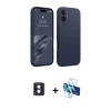 MARSİLYAN™- iPhone 16 Kılıf Kozmos Yansıma Özel Seri - Siyah 3D Antistatik Seramik Nano Ekran Koruyucu + PVD Metal Kamera Lens - MI