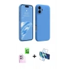 MARSİLYAN™- iPhone 16 Kılıf Kozmos Yansıma Özel Seri - Siyah 3D Antistatik Seramik Nano Ekran Koruyucu + Raze Metal Kamera Lens - PE
