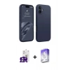 MARSİLYAN™- iPhone 16 Kılıf Kozmos Yansıma Özel Seri - Siyah Bilvis 5in1 3D Magic Cam Ekran Koruyucu + Bilvis Titan Kamera Lens - GS