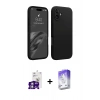 MARSİLYAN™- iPhone 16 Kılıf Kozmos Yansıma Özel Seri - Siyah Bilvis 5in1 3D Magic Cam Ekran Koruyucu + Bilvis Titan Kamera Lens - GS
