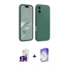 MARSİLYAN™- iPhone 16 Kılıf Kozmos Yansıma Özel Seri - Siyah Bilvis 5in1 3D Magic Cam Ekran Koruyucu + Bilvis Titan Kamera Lens - GS