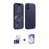 MARSİLYAN™- iPhone 16 Kılıf Kozmos Yansıma Özel Seri - Siyah Bilvis 5in1 3D Magic Cam Ekran Koruyucu + Bilvis Titan Kamera Lens - PE