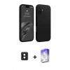 MARSİLYAN™- iPhone 16 Kılıf Kozmos Yansıma Özel Seri - Siyah Bilvis 5in1 3D Magic Cam Ekran Koruyucu + PVD Metal Kamera Lens - YL