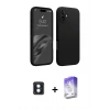 MARSİLYAN™- iPhone 16 Kılıf Kozmos Yansıma Özel Seri - Siyah Bilvis 5in1 3D Magic Cam Ekran Koruyucu + PVD Metal Kamera Lens - MI