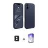 MARSİLYAN™- iPhone 16 Kılıf Kozmos Yansıma Özel Seri - Siyah Bilvis 5in1 3D Magic Cam Ekran Koruyucu + PVD Metal Kamera Lens - PE