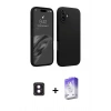 MARSİLYAN™- iPhone 16 Kılıf Kozmos Yansıma Özel Seri - Siyah Bilvis 5in1 3D Magic Cam Ekran Koruyucu + PVD Metal Kamera Lens - PE