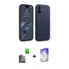 MARSİLYAN™- iPhone 16 Kılıf Kozmos Yansıma Özel Seri - Siyah Bilvis 5in1 3D Magic Cam Ekran Koruyucu + Raze Metal Kamera Lens - SH