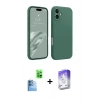 MARSİLYAN™- iPhone 16 Kılıf Kozmos Yansıma Özel Seri - Siyah Bilvis 5in1 3D Magic Cam Ekran Koruyucu + Raze Metal Kamera Lens - LT