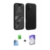 MARSİLYAN™- iPhone 16 Kılıf Kozmos Yansıma Özel Seri - Siyah Bilvis 5in1 3D Magic Cam Ekran Koruyucu + Raze Metal Kamera Lens - LT
