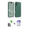 MARSİLYAN™- iPhone 16 Kılıf Kozmos Yansıma Özel Seri - Siyah Bilvis 5in1 3D Magic Cam Ekran Koruyucu + Raze Metal Kamera Lens - SH