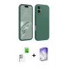 MARSİLYAN™- iPhone 16 Kılıf Kozmos Yansıma Özel Seri - Siyah Bilvis 5in1 3D Magic Cam Ekran Koruyucu + Raze Metal Kamera Lens - BZ