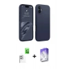 MARSİLYAN™- iPhone 16 Kılıf Kozmos Yansıma Özel Seri - Siyah Bilvis 5in1 3D Magic Cam Ekran Koruyucu + Raze Metal Kamera Lens - BZ