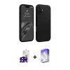 MARSİLYAN™- iPhone 16 Kılıf Kozmos Yansıma Özel Seri - Siyah Bilvis 5in1 3D Magic Cam Ekran Koruyucu + Siyah Bilvis Titan Kamera Lens