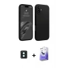 MARSİLYAN™- iPhone 16 Kılıf Kozmos Yansıma Özel Seri - Siyah Bilvis 5in1 5D Magic Hayalet Cam Ekran Koruyucu + PVD Metal Kamera Lens - YL