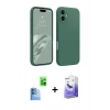 MARSİLYAN™- iPhone 16 Kılıf Kozmos Yansıma Özel Seri - Siyah Bilvis 5in1 5D Magic Hayalet Cam Ekran Koruyucu + Raze Metal Kamera Lens - LT