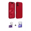 MARSİLYAN™- iPhone 16 Kılıf Kozmos Yansıma Özel Seri - Siyah Bilvis 5in1 5D Magic Hayalet Cam Ekran Koruyucu + Gümüş Bilvis Titan Kamera Lens