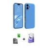 MARSİLYAN™- iPhone 16 Kılıf Kozmos Yansıma Özel Seri - Siyah Bilvis 5in1 5D Magic Hayalet Cam Ekran Koruyucu + Raze Metal Kamera Lens - SH